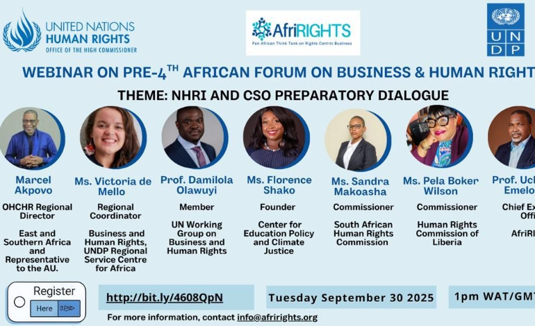 Webinaire pr&eacute;paratoire au 4? Forum africain sur les entreprises et les droits de l&rsquo;homme